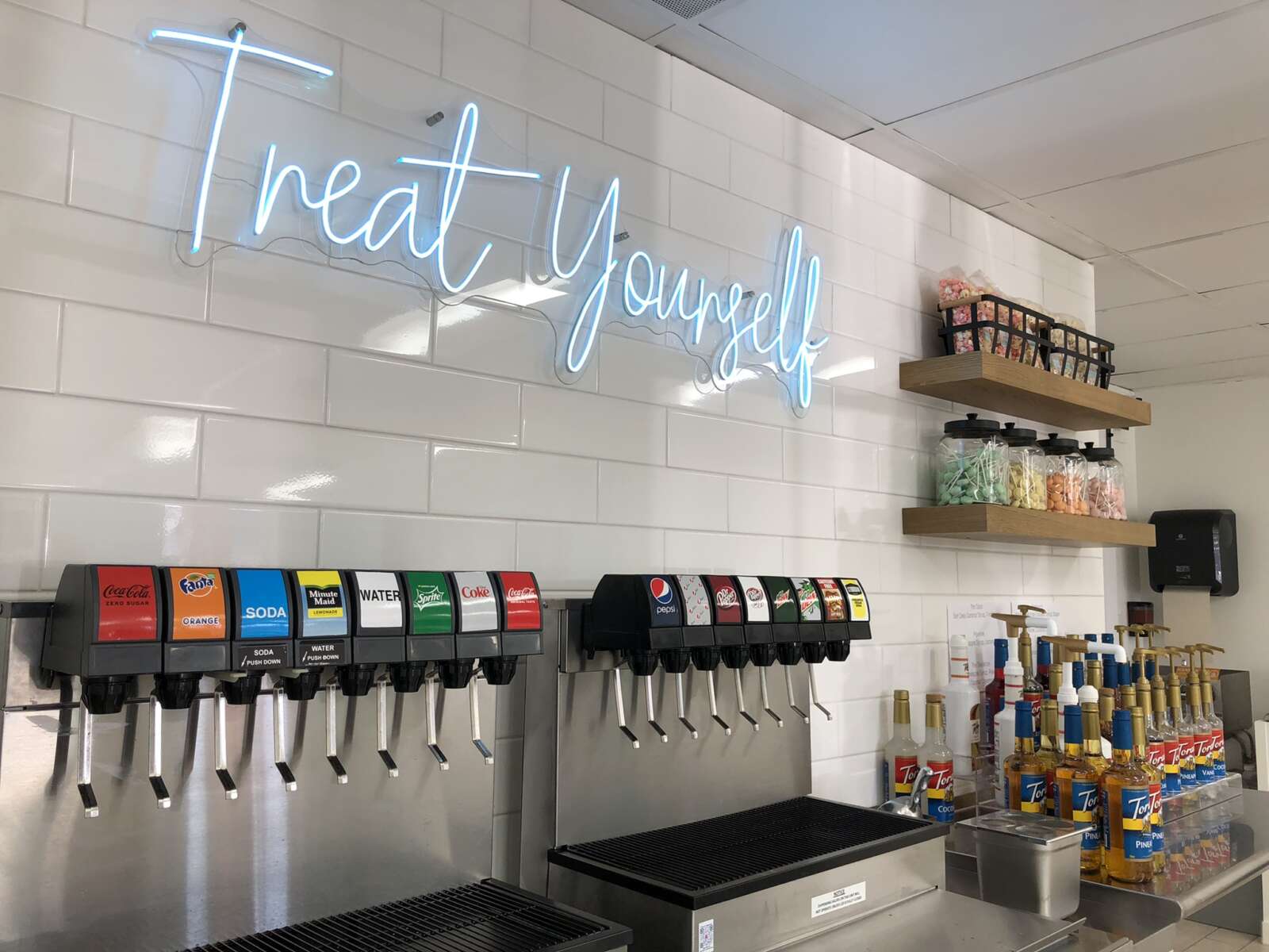 image of the soda workstation inside of Coco's Sodas+Sweets.
